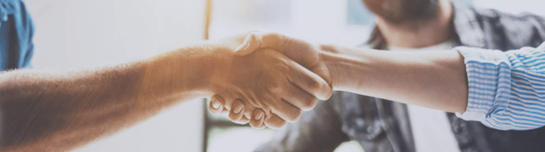 WeatherBug Partners shaking hands with business clients