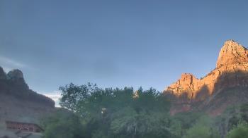 Weather camera view of Zion Canyon Village.