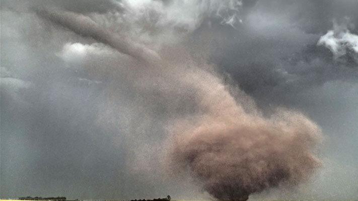 A tornado on the ground in Hildreth, Neb., on June 14, 2014 (NOAA Photo Library/Ken Engquist).
