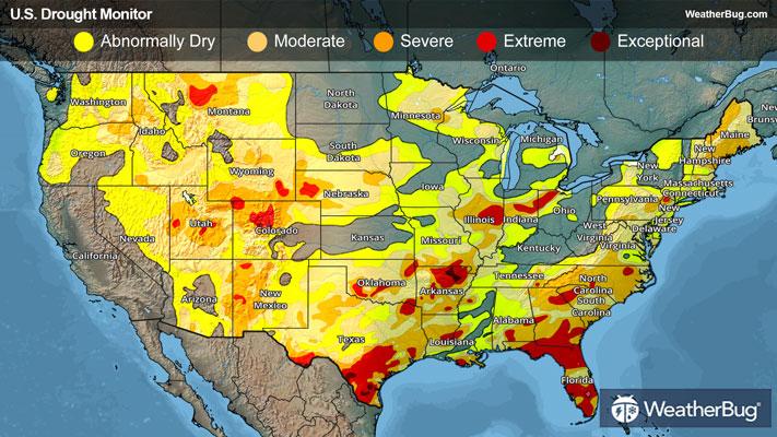Weekly Drought Map for February 26, 2026