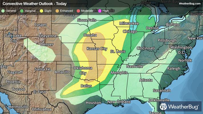 Today's Severe Thunderstorm Outlook